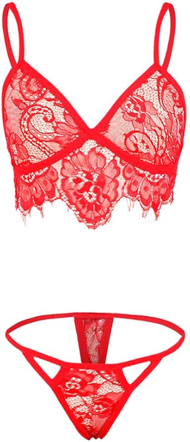 conjunto de ropa interior con encaje