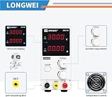 LONGWEI K3010D 30V 10A DC Power Supply with 4-Digit LED Display view 3