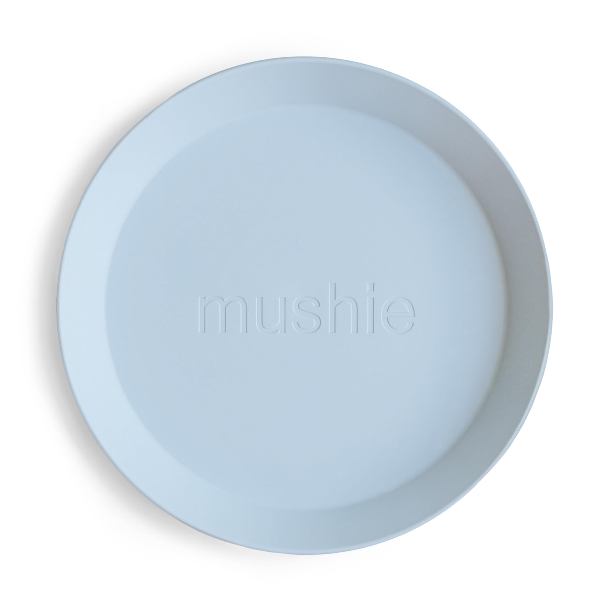 Mushie Dinnerware Plates for Kids | Tableware Set of 2 | Reusable BPA Free | Dishwasher & Microwave Safe | Made in Denmark | Round (Powder Blue) — image 1