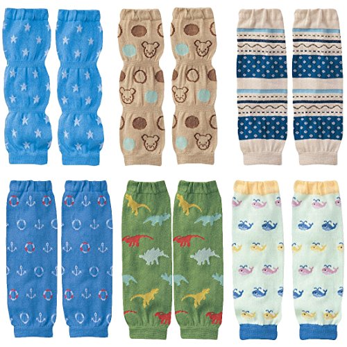 KF Baby 6pc Soft Thin Summer Knee Pads Socks Sleeve Leg Warmers Gift Value Pack - Thumbnail 4
