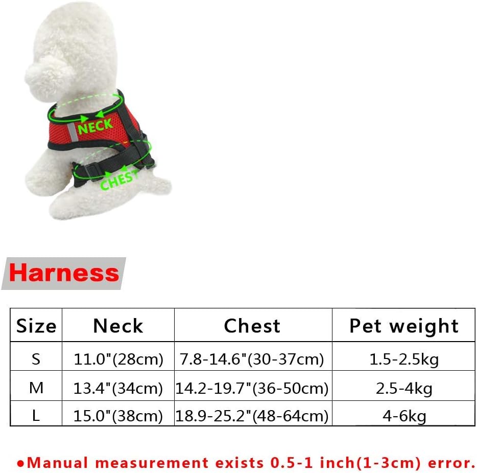 SpeedPets Reflective Breathable Mesh Small Dog Pet Harness Puppy Vest (Small, Black) - Image 4