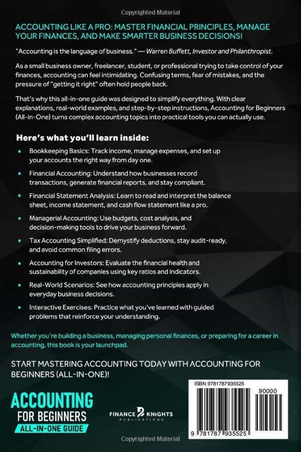 Accounting for Beginners (All-in-One): Everything You Need to Learn Financial & Managerial Accounting Even Without Prior Experience. Master Financial Statements, Taxes, and Business Performance.