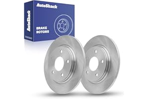 AutoShack Rear Solid Brake Rotors 2-PC Set Replacement for 2008-2016 Dodge Grand Caravan 2008-2016 Chrysler Town & Country 20
