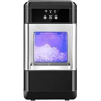 Simoe Nugget Ice Maker, 44lbs per Day Pebble Ice Machine Countertop, Self-Cleaning Icemaker for Soinc Ice Cube with 3…