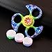 Top Quality Tri Fidget Spinner Official Device with LED lights - Helps Relieve Stress, Anxiety, Improves Focus, Helps Manage ADHD - Great Toy for Adults and Kids (Windmill Style)