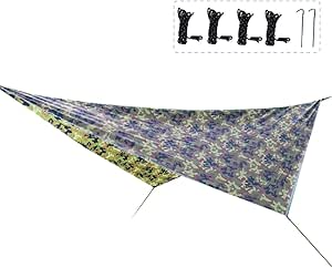 TRIWONDER Camping Tarp Cover Waterproof Rain Fly Tent Ground Cloth Footprint Hammock Shelter for Outdoor Hiking Picnic Beach