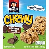Quaker Chewy, Dark Chocolate Chunk Granola Bars, 8 Count (Pack of 6)