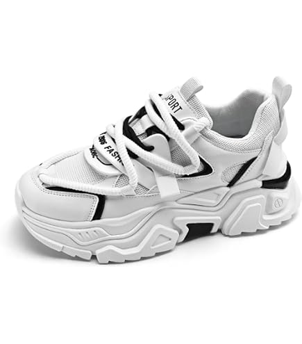 Amazon.com | Kpdwfms Leather Chunky Platform Sneakers for Men: Dad