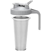 Cold Brew Coffee Filter with Pour Spout Lid for 32 OZ Wide Mouth Mason Jar, 304 Stainless Steel Strainer with Seal Ring for Iced Drinks, Sun Tea Infuser and Cold Brew Coffee Maker