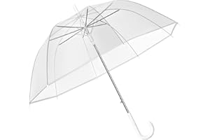 Clear Bubble Umbrella 33", Windproof Dome Transparent Rain Umbrella, Lightweight Easy Carrying Suitable For Women And Girls, 
