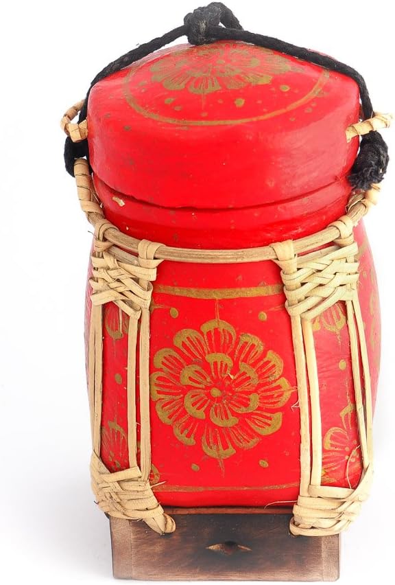 Siam Sawadee Handmade Bamboo Rice Pot Wtih Hand Painting