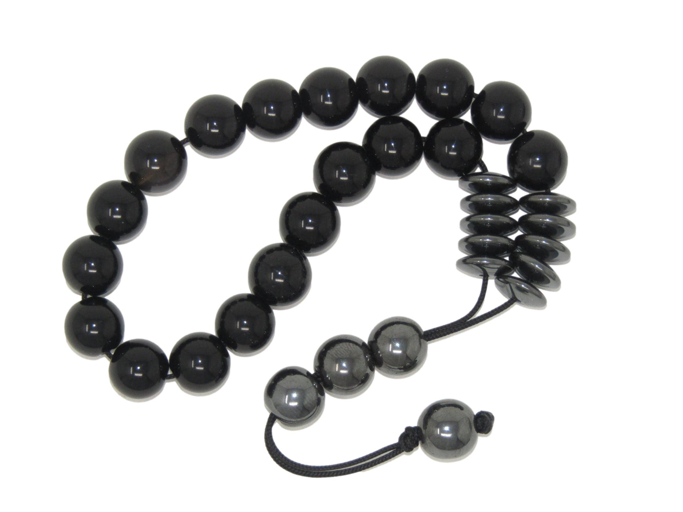 Jeannieparnell N3BLA - Greek Style Loose Strung Prayer Beads 10mm Gemstone Beads Handmade