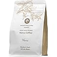 Volcanoking Coffee Hana Hawaiian whole bean coffee, 100% Kona coffee beans Medium Dark Roast - Gourmet Kona Coffee From Hawaii's Largest Coffee Growe, Great for Espresso, Drip or French Press, 100% Arabica coffee beans（7.05 Ounces）,Coffee Grounds with Smooth