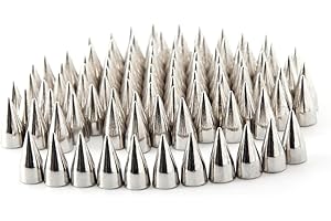EXCEART Lot de 100 rivets coniques en métal pour loisirs créatifs en cuir, décorations de style punk pour sacs, chaussures et