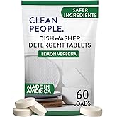 The Clean People Dishwasher Tablets - Cuts Grease & Rinses Sparkling Clean - Residue-Free - Phosphate Free Dishwashing Tablet