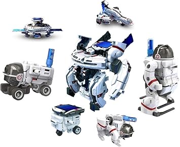 7 in 1 Space Fleet Educational Rechargeable Solar Toys Kit by Eduville