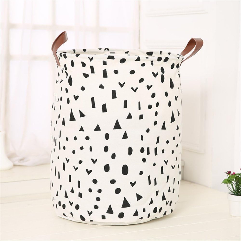 Waterproof Canvas Sheets Laundry Clothes Toy Basket Folding Storage Box, Dirty Clothes Storage Basket Storage Bucket Storage Barrels