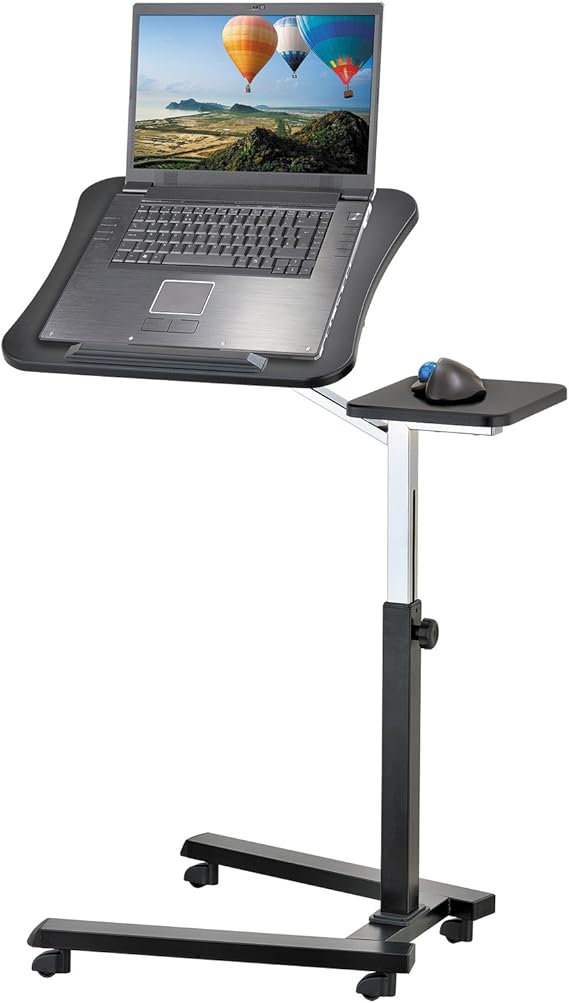 Tatkraft Joy Ergonomic Stylish Moveable Laptop Stand Desk with Mouse