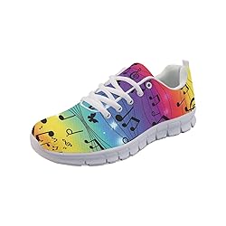 Wanyint Rainbow Music Note Print Women Sports