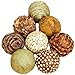 Benzara Natural Ball Bamboo Wood Balls, Set of 8