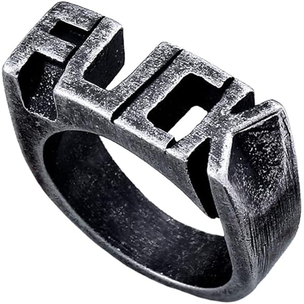 Amazon.com: Jude Jewelers Retro Vintage Stainless Steel Fuck