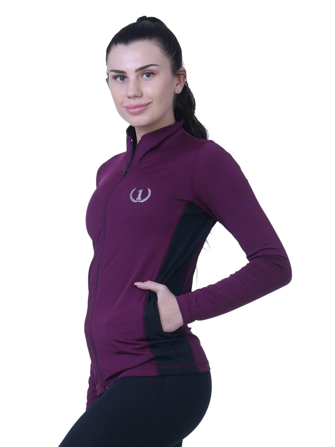 onesport womens solid sports jacket (onsp50wn)