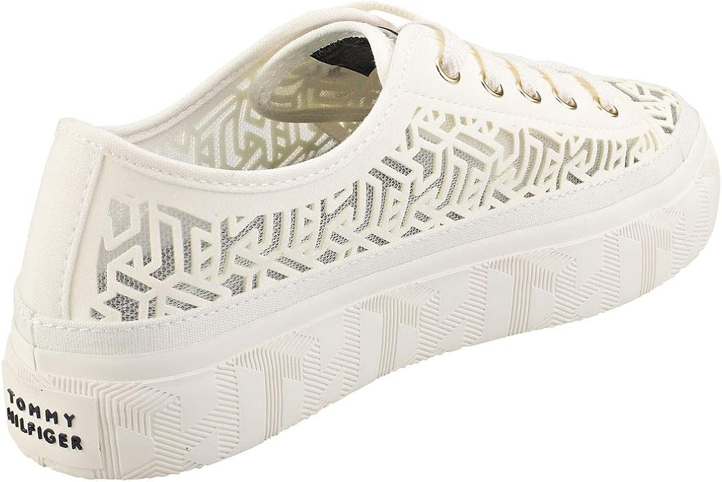 tommy hilfiger monogram flatform trainers