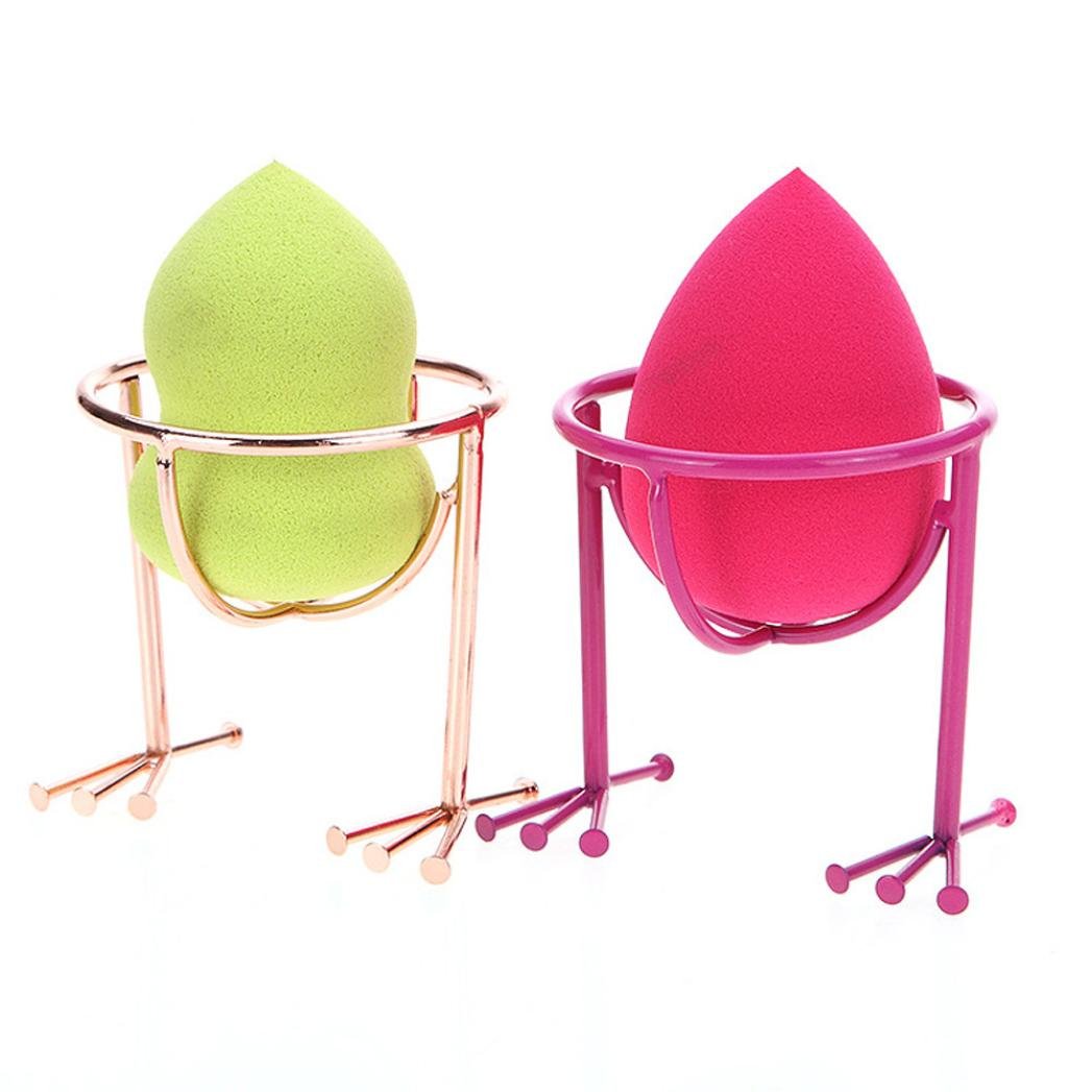 MALLOOM 2 Pcs Cute Chicken Feet Power Puff Display Stand Holder Makeup Sponge Drying Rack