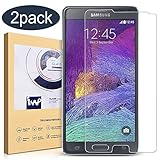 [2 Pack] Note 4 Screen Protector Glass, IVVO Premium Tempered Glass Screen Protector with 9H Hardness, Ultra Clear, Anti-Scratch for Samsung Galaxy Note 4