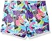 Jacques Moret Girls' Spotted Strokes Gymnastics Printed Micro Shorts W/Silver Studs