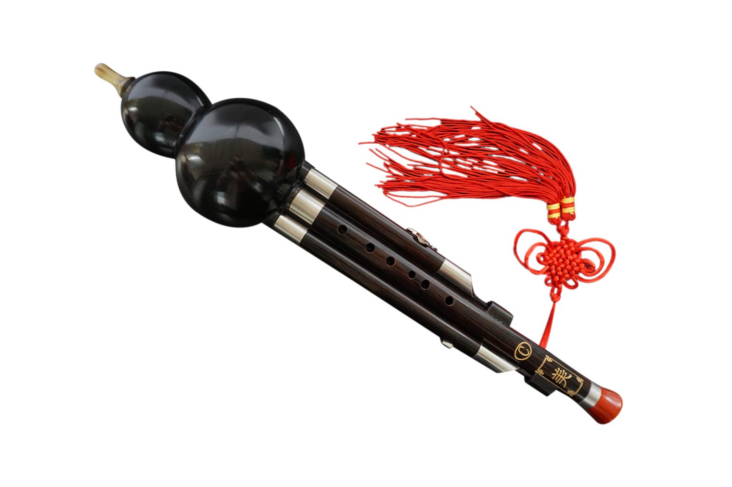 Premium Ebony 3 Octaves Hulusi Flute Woodwind 111 + Case