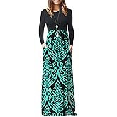 AUSELILY Women's Classic Long Sleeve Dress Loose Plain Long Casual Maxi Dresses with Pockets 2026