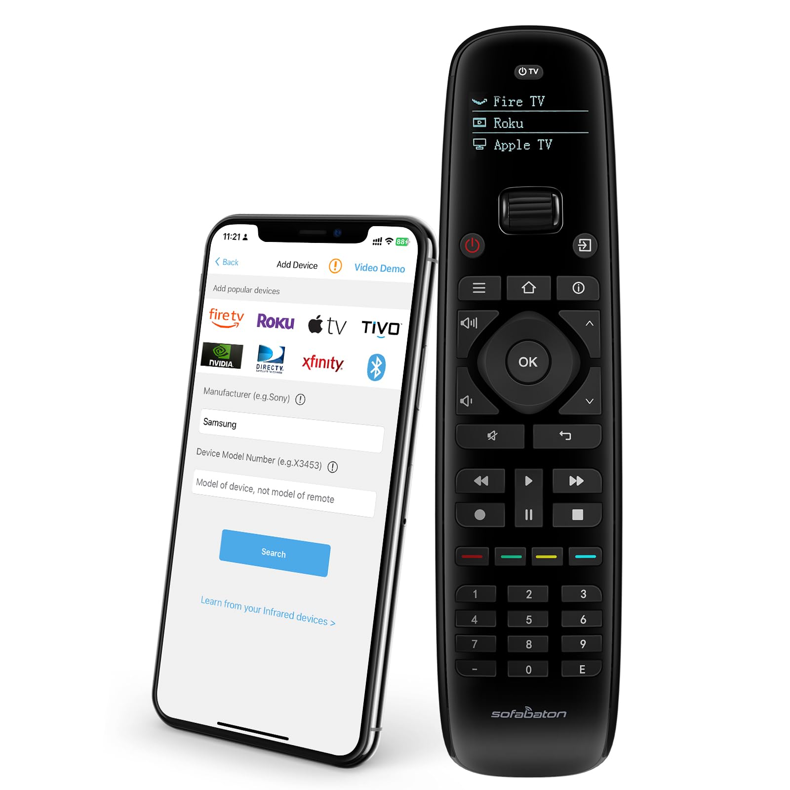 Photo 1 of SofaBaton U2 Universal Remote with APP, All in One Universal Remote Control to Replace All Your Remotes