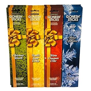 Image of GONESH HOLIDAY VARIETY GIFT PACK (16 packs, 320 sticks total of Christmas wreath, Vanilla sugar cookie, Warm Cinnamon cider, Snowy Sensations)
