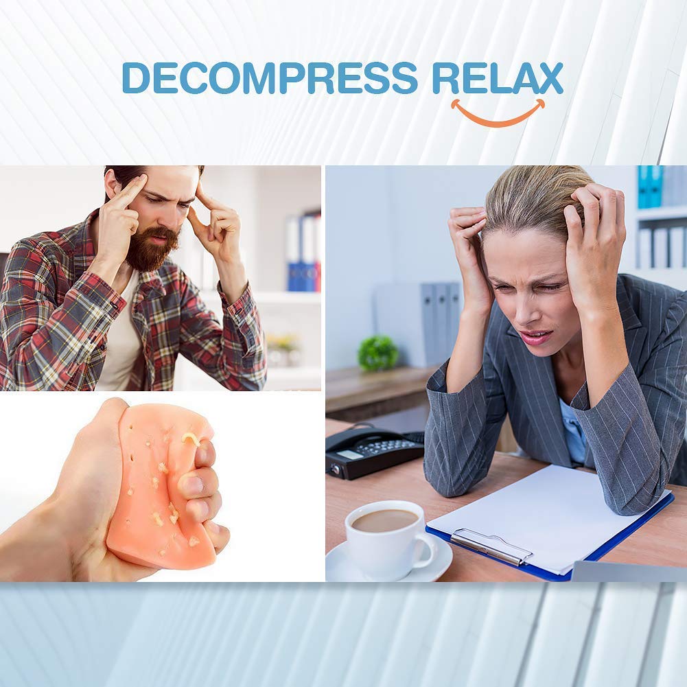 VIEE pimple popping toy,Funny Squeeze Acne Toys Stress Relief Toys Stop Picking Your Face for Kids Teens Adults (Peach Color）