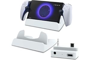 EASEGMER Charging Stand and Adapter for PlayStation Portal - Charge Dock Stand Holder Accessories for PS Portal Remote Player