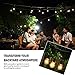 Mpow Outdoor String Lights, 49Ft Incandescent Ambience Added Lights, Sturdy Connectable Weatherproof Dimmer Compatible Strands, 15 Edison Vintage Bulbs, for Patio, Cafe, Porch, Deck, Bistro - Black