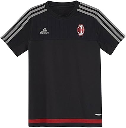 Amazon Com Adidas Youth Ac Milan Training Jersey 15 16 Small Black Victory Red Sports Outdoors