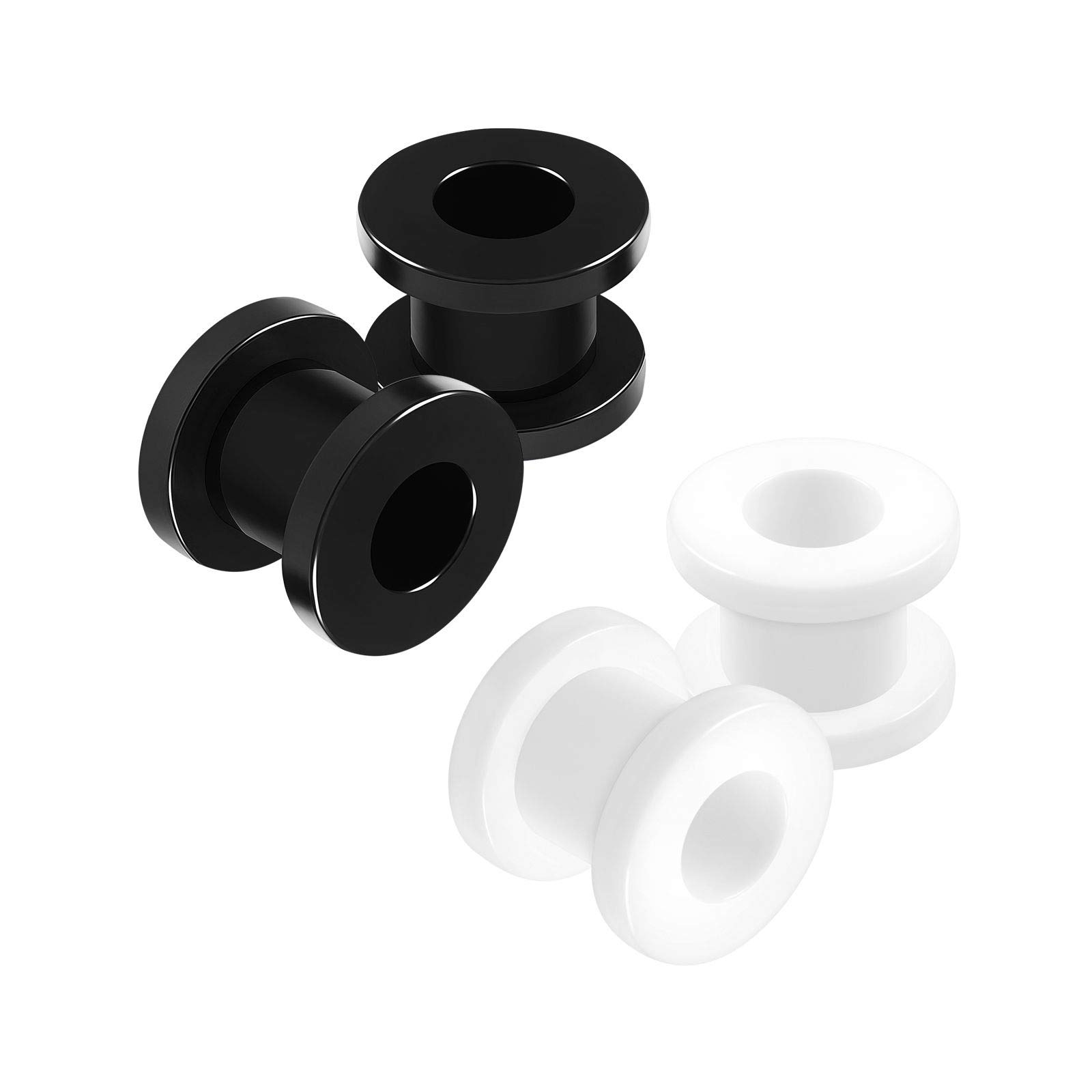 4PCS Acrylic 0g 8mm Flesh Screw Earring Stretcher Ear Tunnel Gauges Lobe Piercing Jewellery 4410