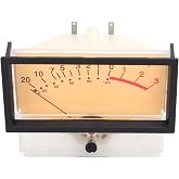 VU Meter Audio Level Indicator with Large Analog Pointer Dial for Car Stereo Home Recording Studio Power Amplifier