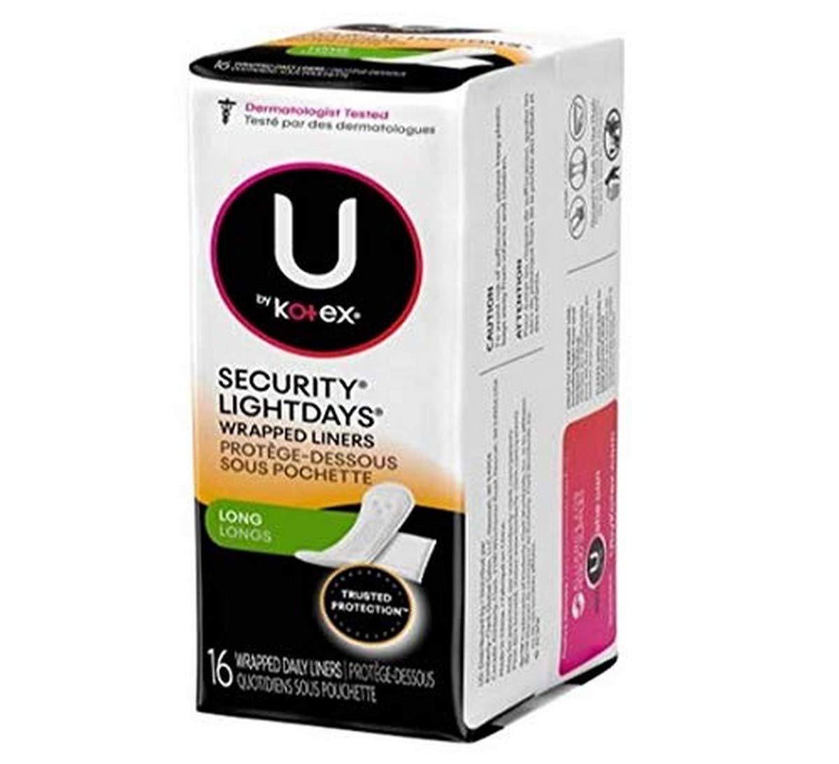 U By Kotex Absorbent Pantiliners Long Individually Wrapped Unscented 16 Count Buy Online In Guernsey At Guernsey Desertcart Com Productid