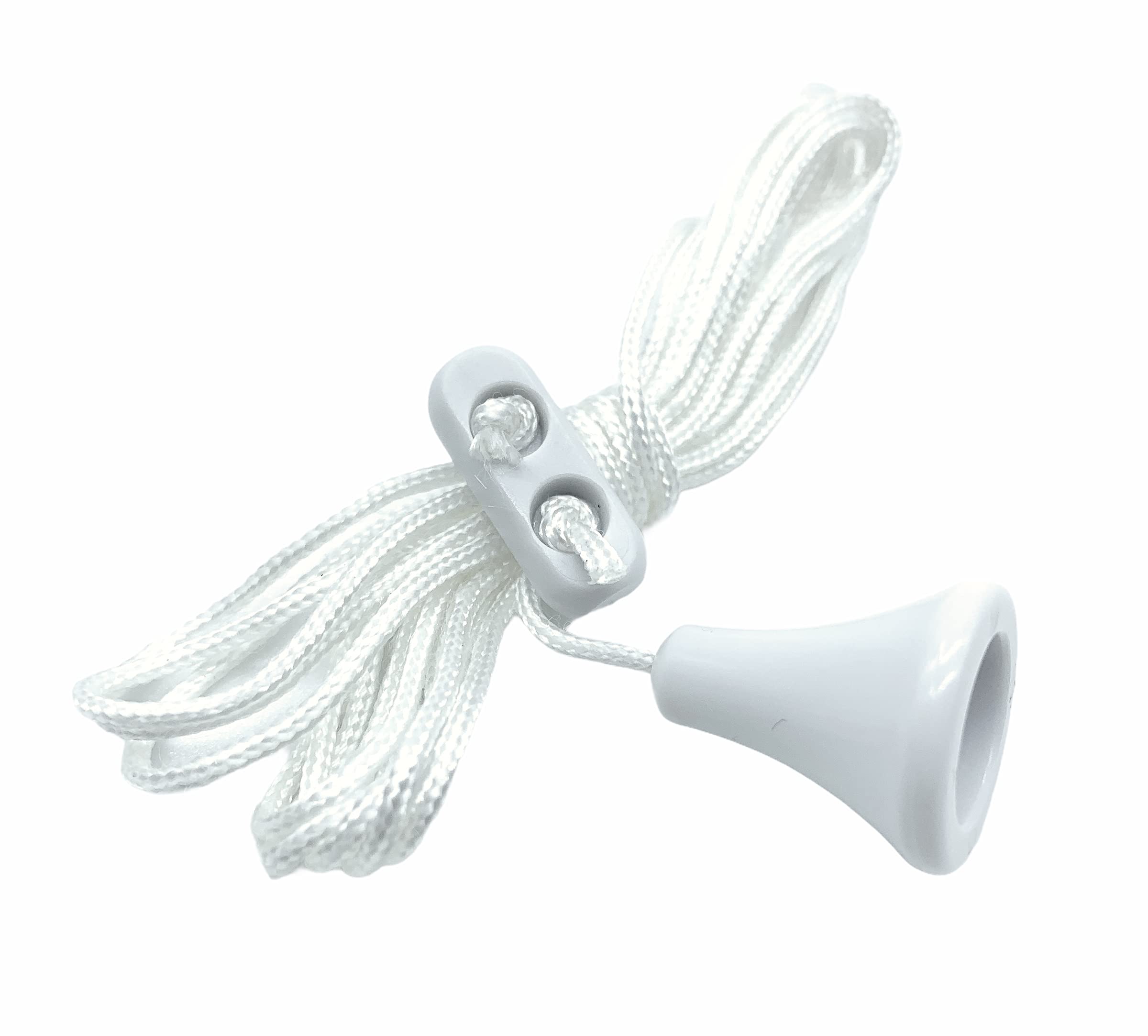 JAM2DAY 2 Light Pull Cords For Ceiling Light Switches, Bathroom, Toilet, White Adjustable