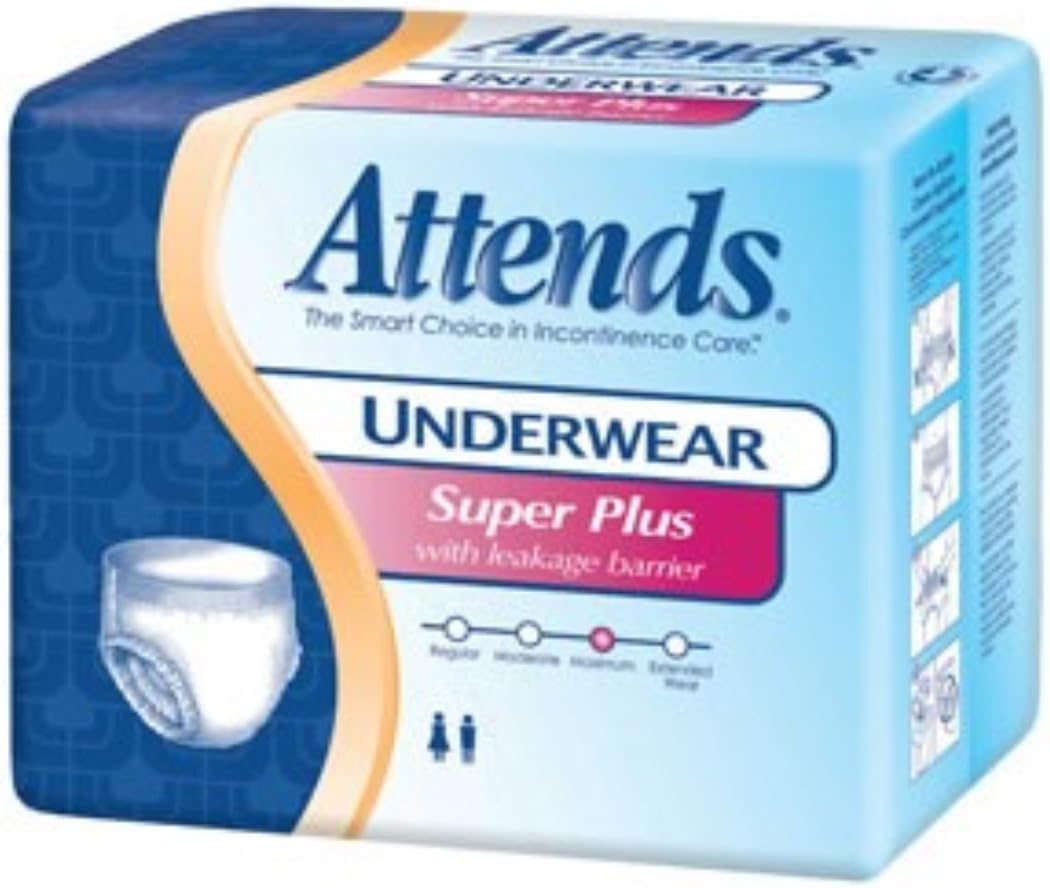 Attends Super Plus Underwear, Medium, Heavy Absorbency, APP0720 - Case of 80