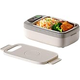 Electric Lunch Box,1000 ml Food Container,14000mAh Rechargeable Battery | Cordless Heated Food Warmer for Adults,7 Timer &amp; 4 Temperature Adjustment Portable Lunch Box for Car,Office,Travel,Picnic