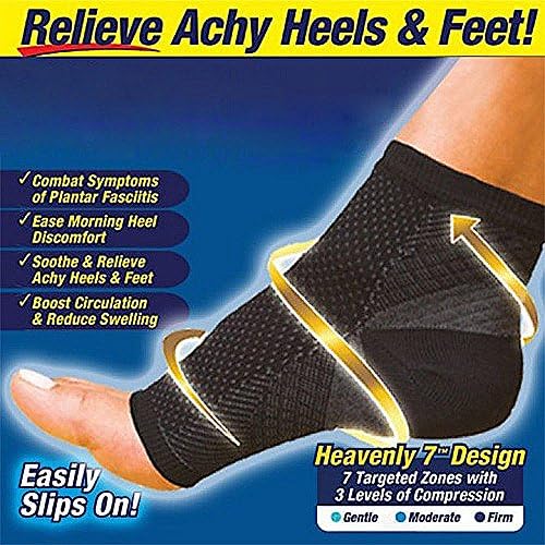 Anti-Fatigue Compression Ankle Sock for Plantar Fasciitis Relief and Tired Feet (Large, XLarge)