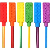 Set De 4 Protège-crayons à Mâcher En Silicone – Jouet Sensoriel Pour La Dentition, Autisme, TDAH – Sans BPA, Alimentaire – Réutilisable