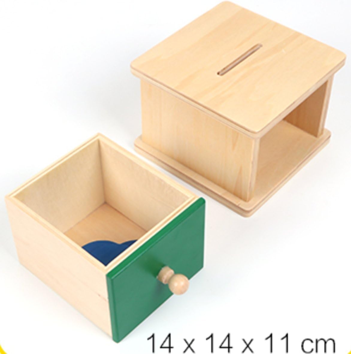 Montessori Material Infant Coin Box Educational Wooden Toy For Kids Learning Educational Preschool Training