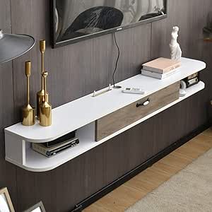 Estante Flotante de Pared para TV, Caja de Cielo, Caja de Cables
