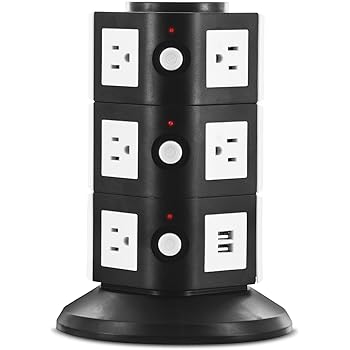 Black surge protected extension lead Black surge protected extension lead