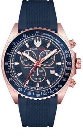 Chronograph Blue Dial Mens Watch - SE-9078RS-RG-02